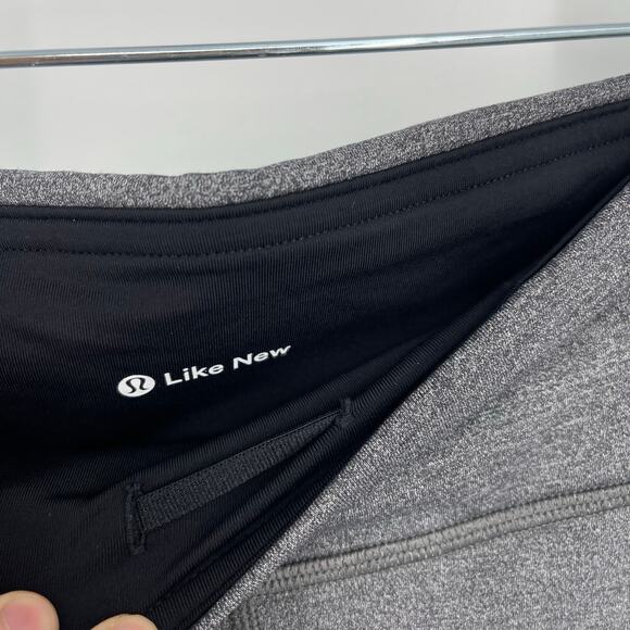 Lululemon Pace Rival Crop 22" Leggings Heathered Black Size 4 - Picture 3 of 9